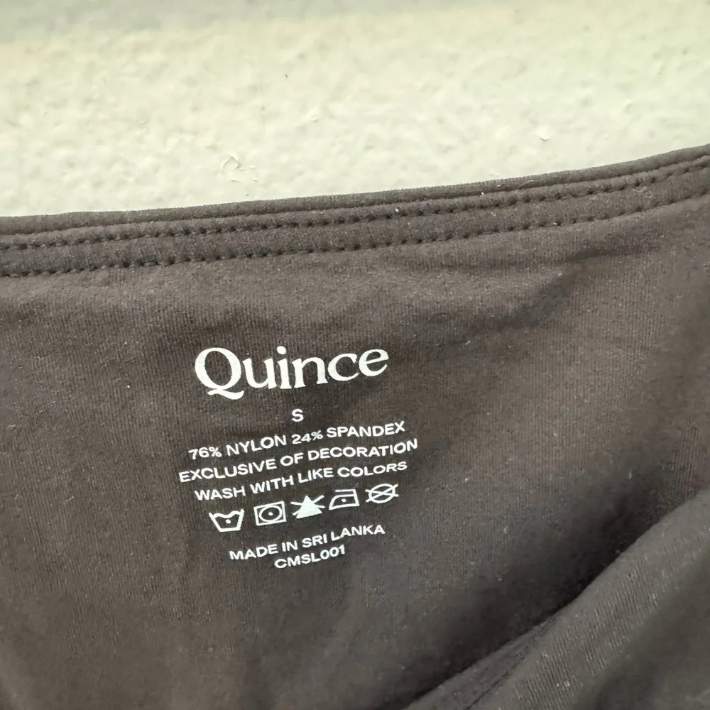 Quince Classic Black Long Sleeve Bodysuit